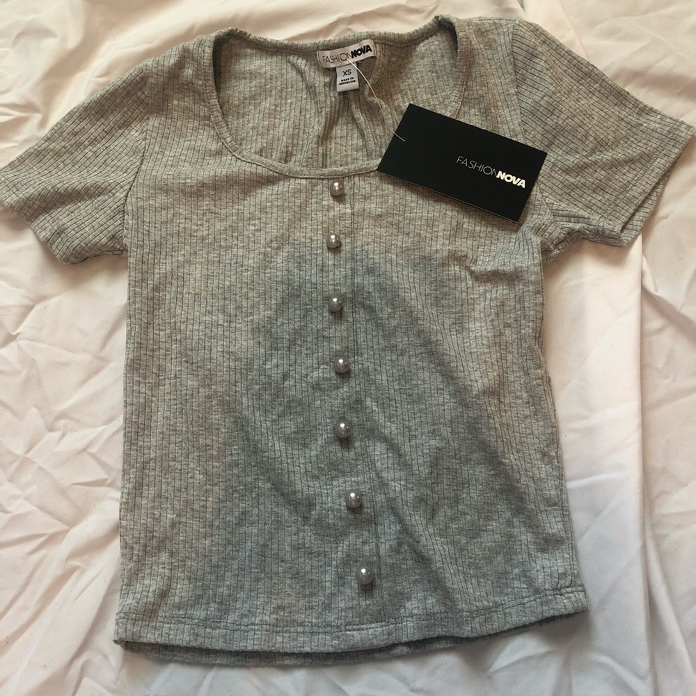 Button On Down Ripped Tee